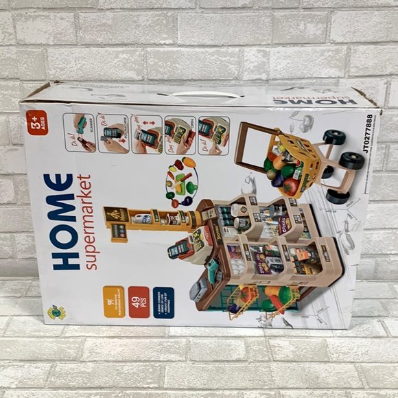 Supermarket Playset for Kids with Shopping Cart,76 Pices  Mundo Toys Supermarket Playset